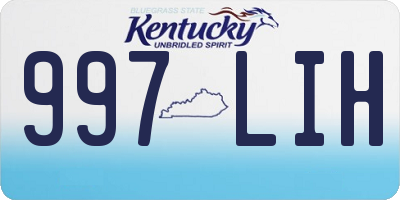 KY license plate 997LIH