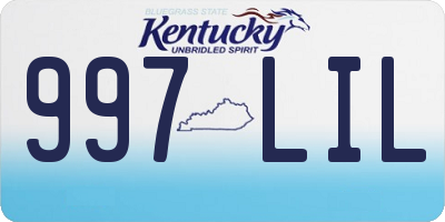 KY license plate 997LIL