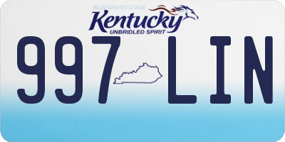 KY license plate 997LIN
