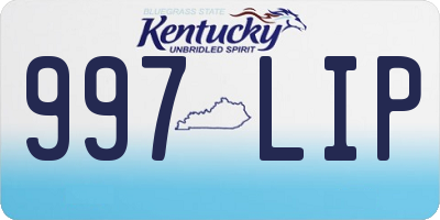 KY license plate 997LIP
