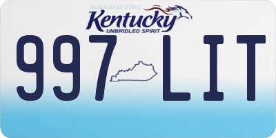 KY license plate 997LIT