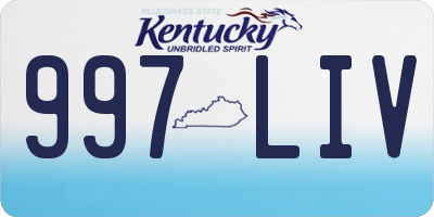 KY license plate 997LIV