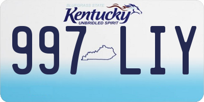 KY license plate 997LIY