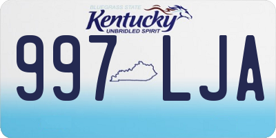 KY license plate 997LJA
