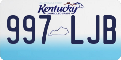 KY license plate 997LJB
