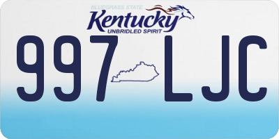 KY license plate 997LJC