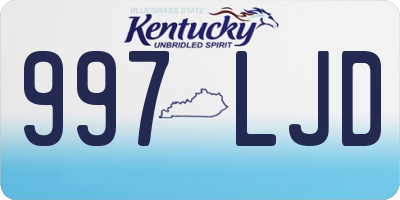 KY license plate 997LJD