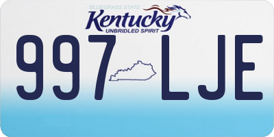 KY license plate 997LJE