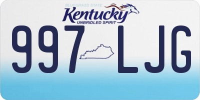 KY license plate 997LJG