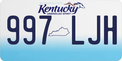 KY license plate 997LJH