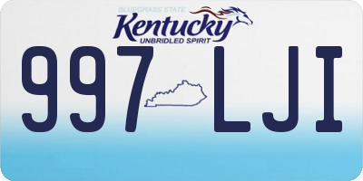 KY license plate 997LJI