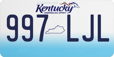 KY license plate 997LJL