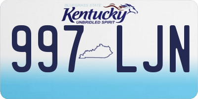 KY license plate 997LJN