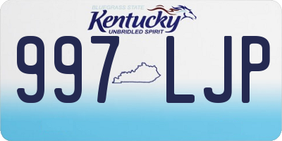 KY license plate 997LJP