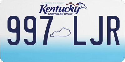 KY license plate 997LJR