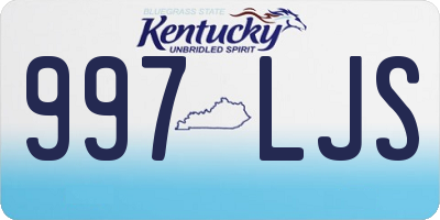 KY license plate 997LJS