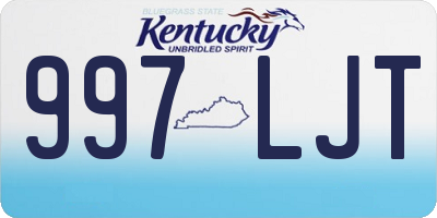 KY license plate 997LJT