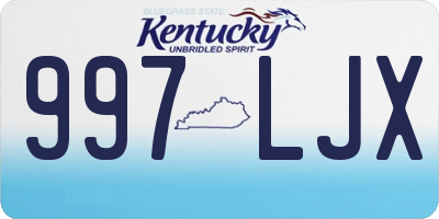 KY license plate 997LJX