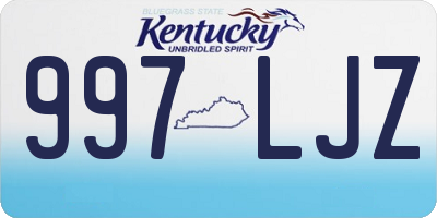 KY license plate 997LJZ