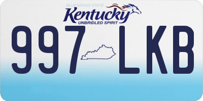 KY license plate 997LKB