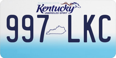 KY license plate 997LKC
