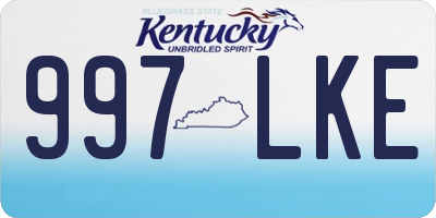 KY license plate 997LKE