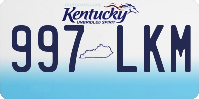 KY license plate 997LKM