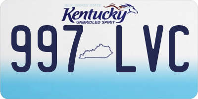 KY license plate 997LVC