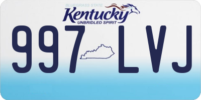 KY license plate 997LVJ