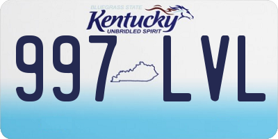 KY license plate 997LVL