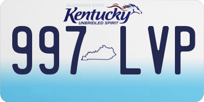 KY license plate 997LVP