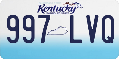 KY license plate 997LVQ