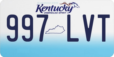 KY license plate 997LVT