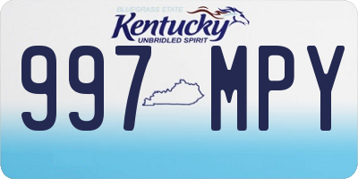 KY license plate 997MPY