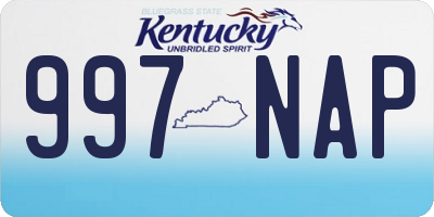KY license plate 997NAP