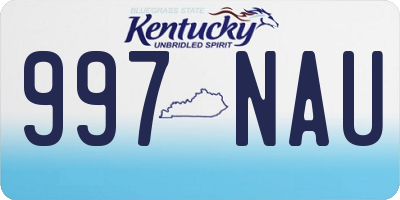 KY license plate 997NAU