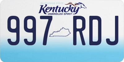 KY license plate 997RDJ