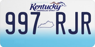 KY license plate 997RJR