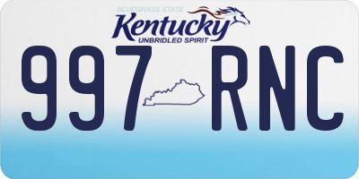 KY license plate 997RNC