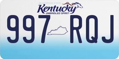 KY license plate 997RQJ