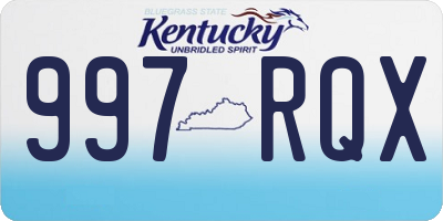 KY license plate 997RQX