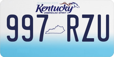 KY license plate 997RZU