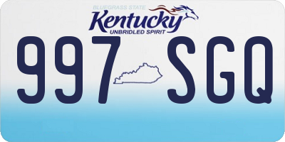 KY license plate 997SGQ