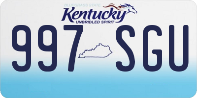 KY license plate 997SGU