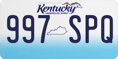 KY license plate 997SPQ