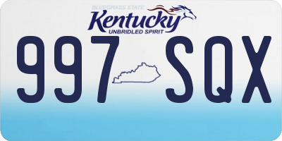 KY license plate 997SQX