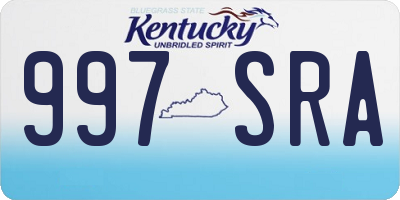 KY license plate 997SRA