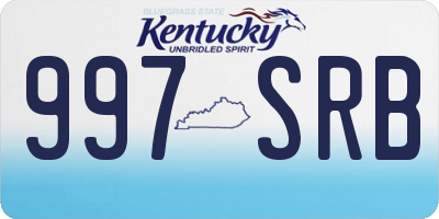 KY license plate 997SRB