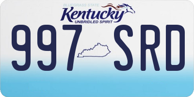 KY license plate 997SRD