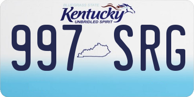 KY license plate 997SRG